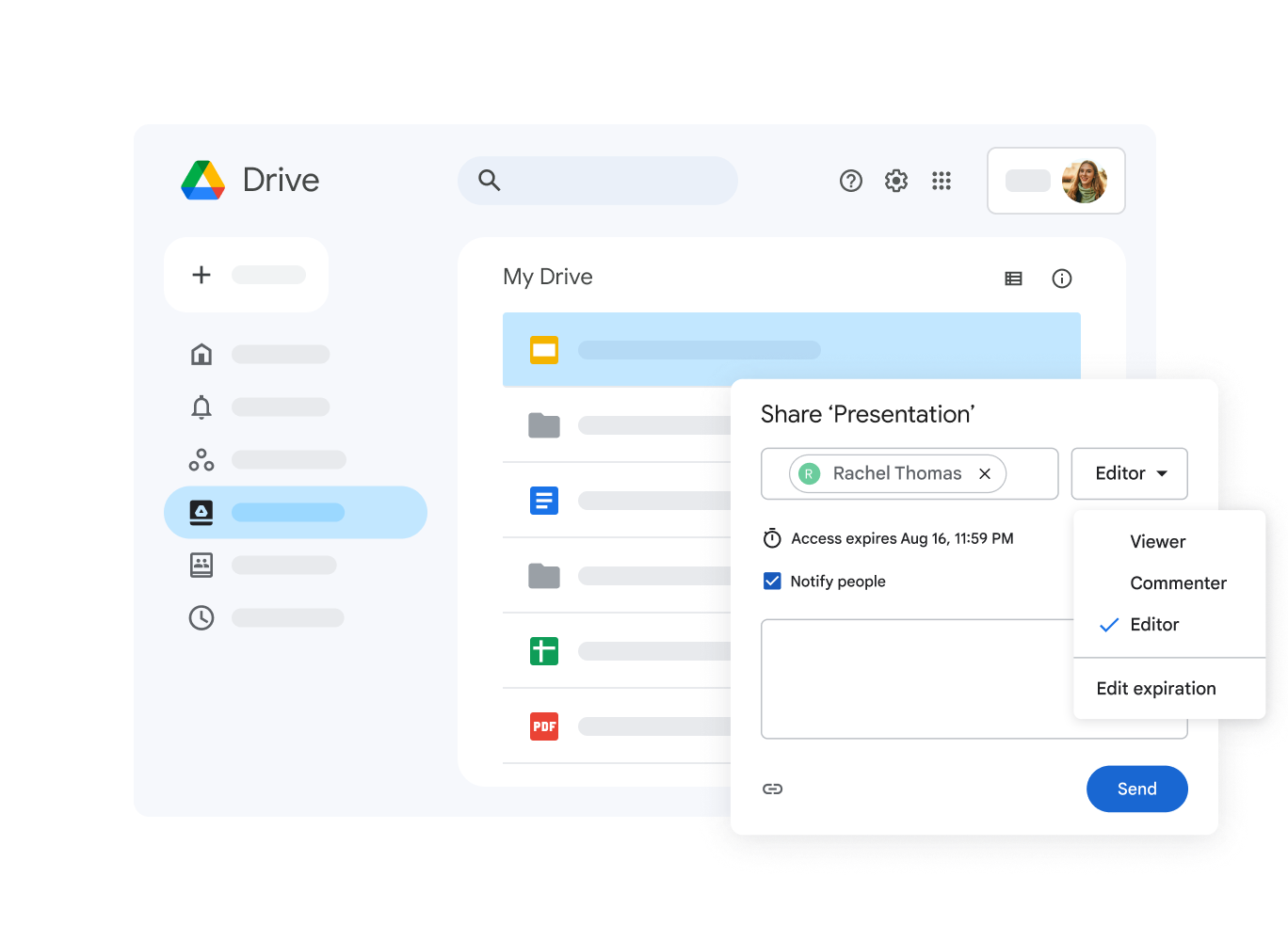screenshot of Google Drive